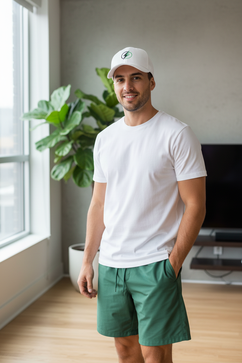 Whiz Cap | Green in White