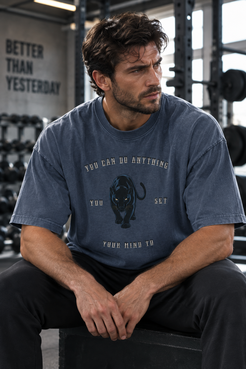 You can do anything - Oversized faded t-shirt