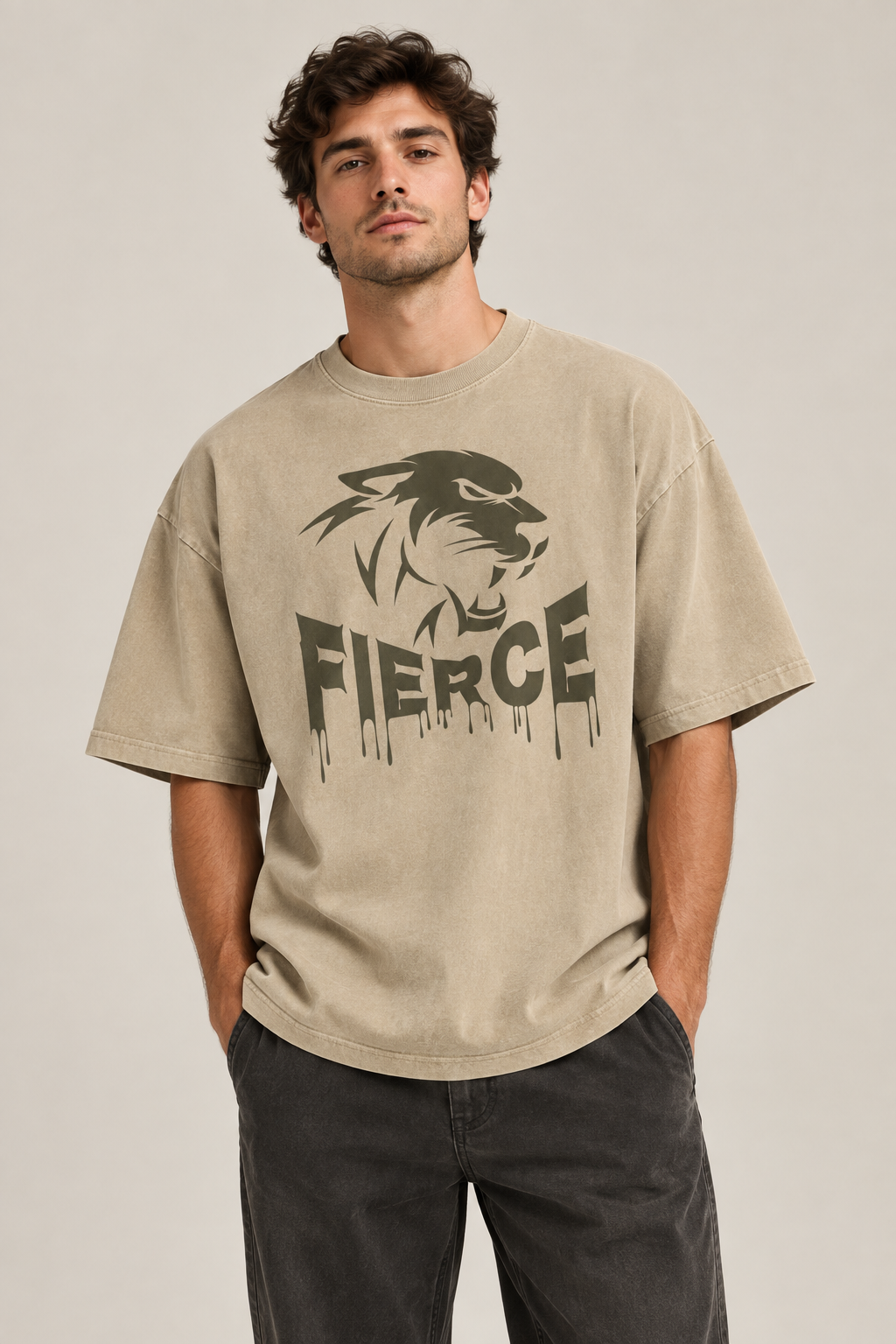 Fierce - Oversized faded t-shirt