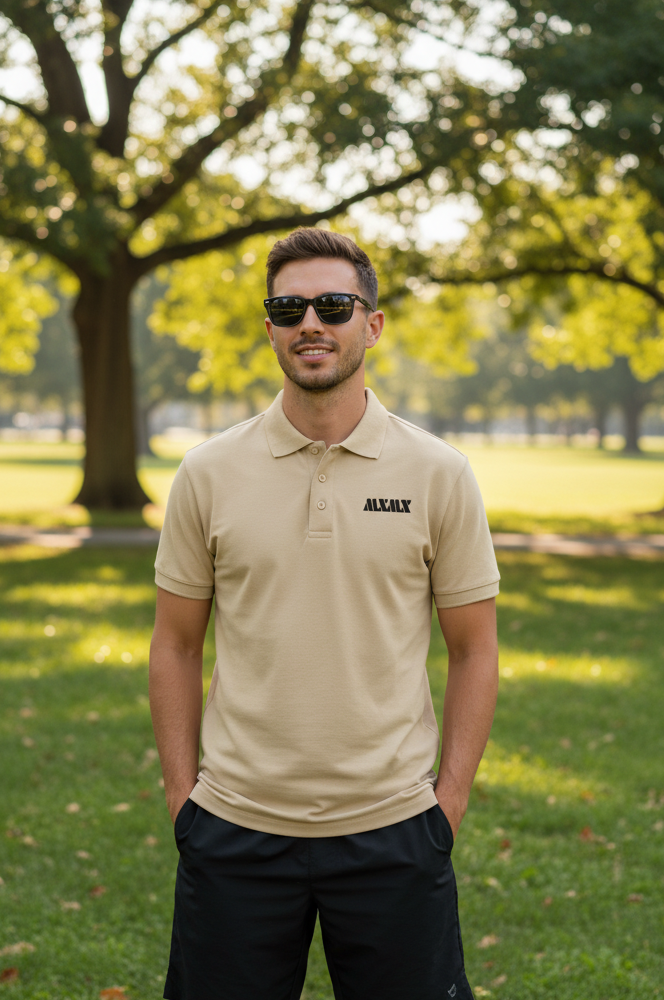 MXMX | White and Sand [Premium Polo Shirt]