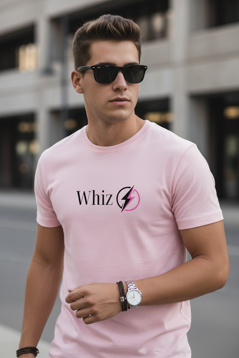 Whiz Tee | Pink over pink